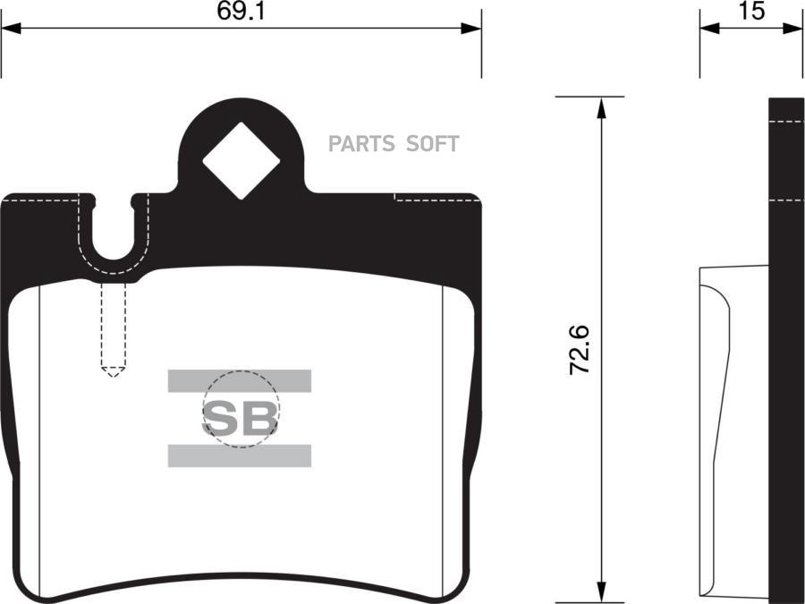 

Колодки задние MERCEDES S W220 SP2192 SANGSIN BRAKE SP2192