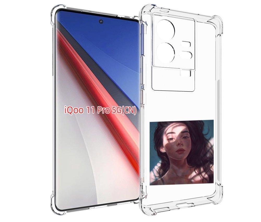 

Чехол бампер MyPads девушка-в-лучах женский для Vivo iQOO 11 Pro..., Прозрачный, Tocco