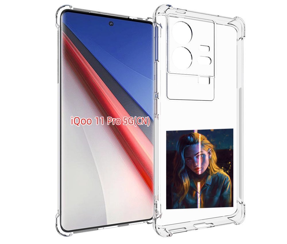 

Чехол бампер MyPads девушка-в-тени для Vivo iQOO 11 Pro противоу..., Прозрачный, Tocco