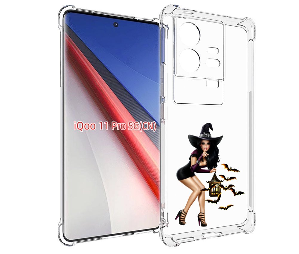 

Чехол бампер MyPads девушка-ведьма женский для Vivo iQOO 11 Pro ..., Прозрачный, Tocco
