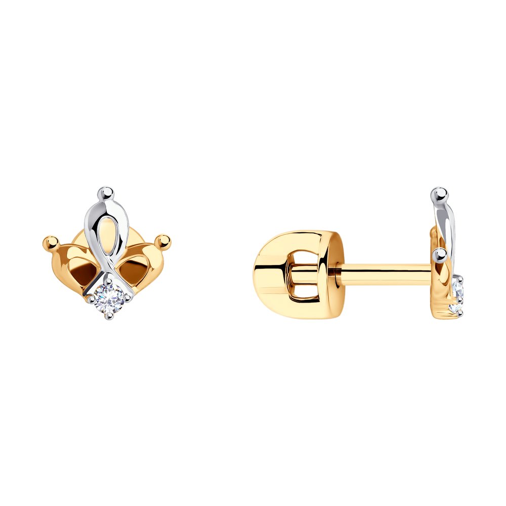 

Серьги женские из золота Diamant 51-122-01003-1, фианит, 51-122-01003-1