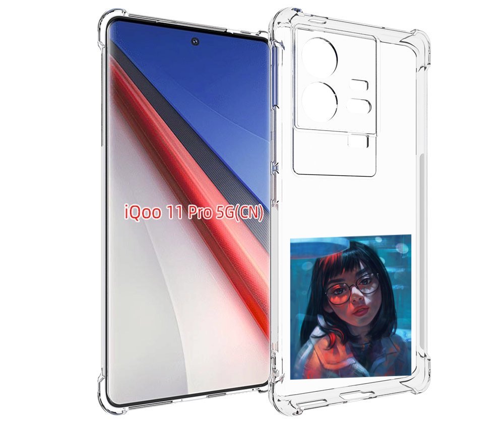 

Чехол бампер MyPads девушка-под-красным-светом для Vivo iQOO 11 ..., Прозрачный, Tocco