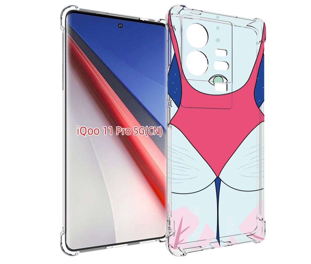 

Чехол бампер MyPads девушка-с-глазом-на-спине для Vivo iQOO 11 P..., Прозрачный, Tocco