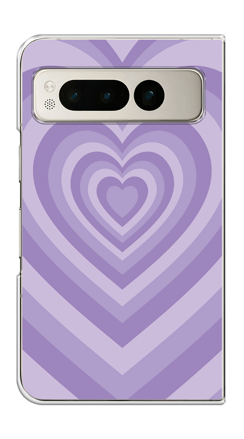 

Чехол на Google Pixel Fold "Violet heart latte", Фиолетовый, 271850-1
