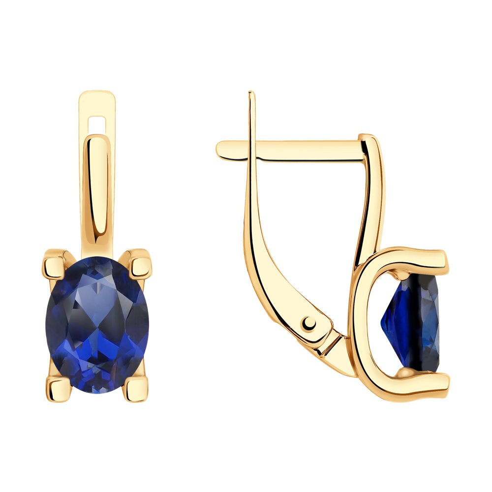 

Серьги женские из золота SOKOLOV 727628, корунд, 727628