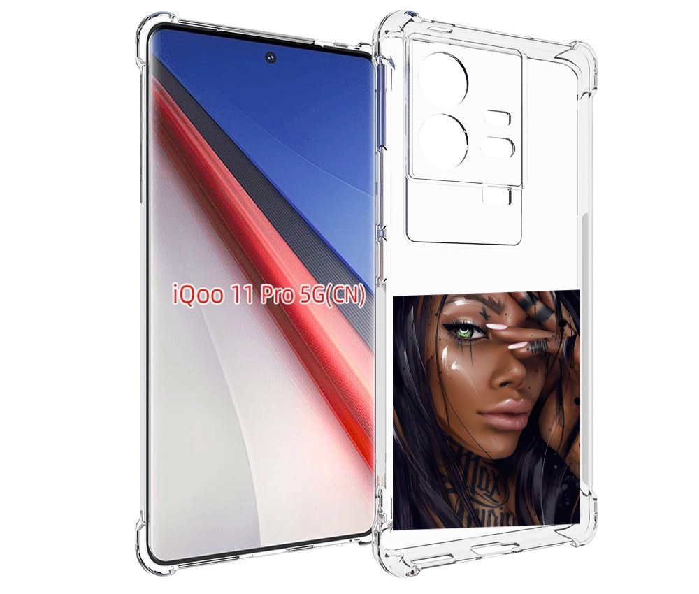 

Чехол бампер MyPads девушка-с-зелеными-глазами-яркими для Vivo i..., Прозрачный, Tocco
