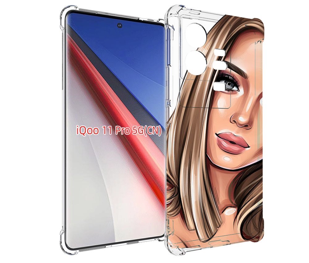 

Чехол бампер MyPads девушка-с-каре женский для Vivo iQOO 11 Pro ..., Прозрачный, Tocco