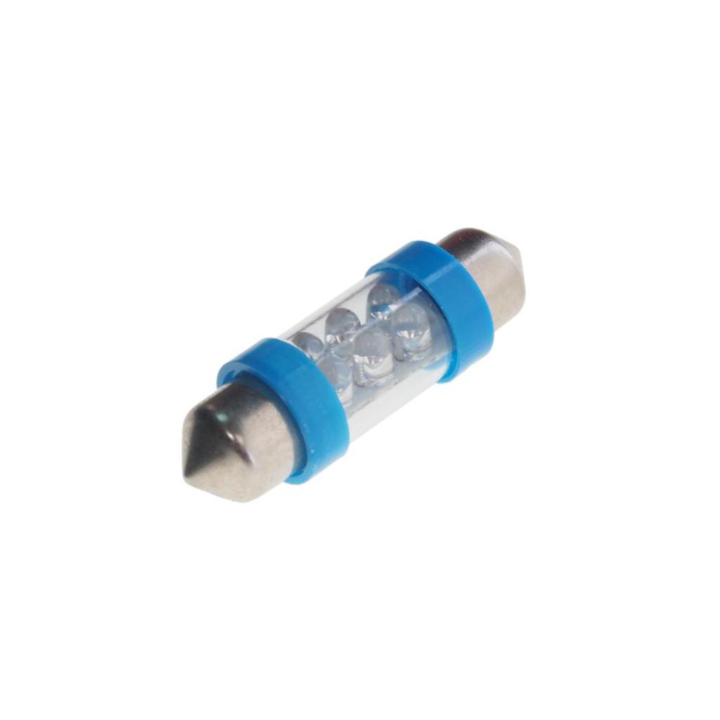 

Лампа светодиодная 12V C10W SV8.5-8 36мм двухцокольная 6 светодиодов Blue MEGAPOWER 85153B