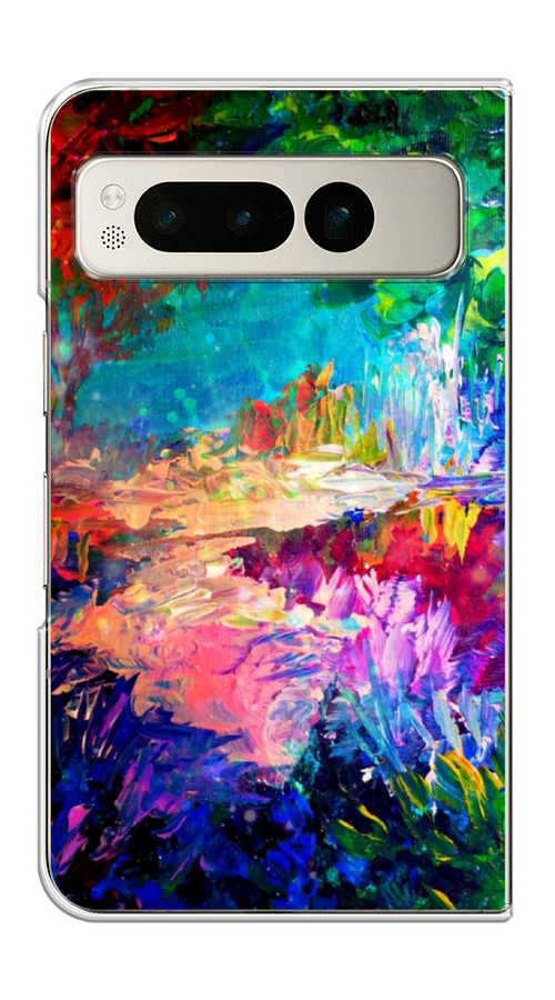 

Чехол на Google Pixel Fold "Лес-гуашь", Синий;розовый;зеленый, 271850-1