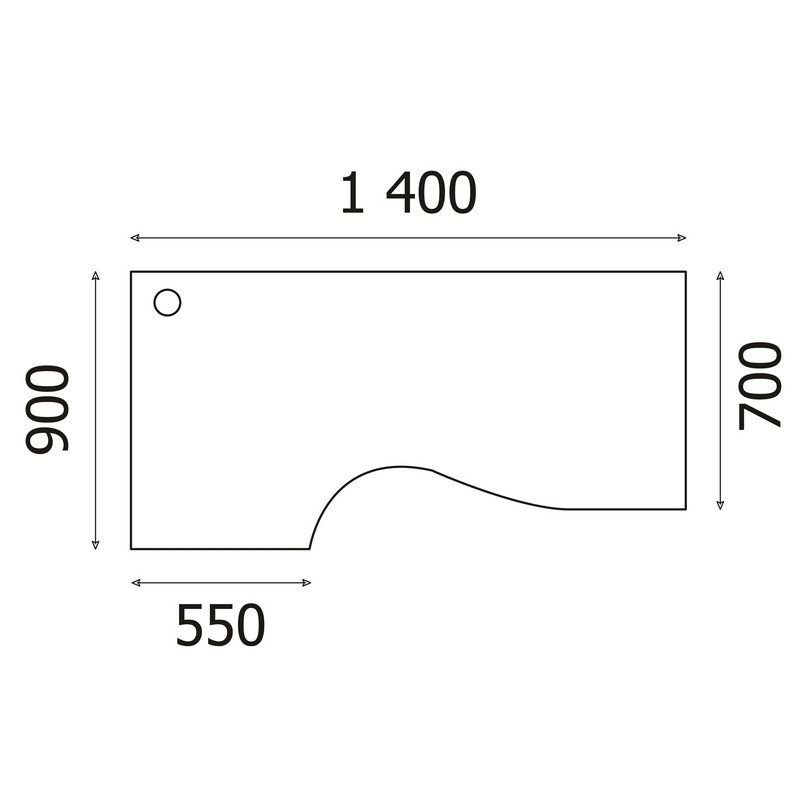 

Стол эргономичный ED_Vita правый V-1.5 сосна карелия 1400