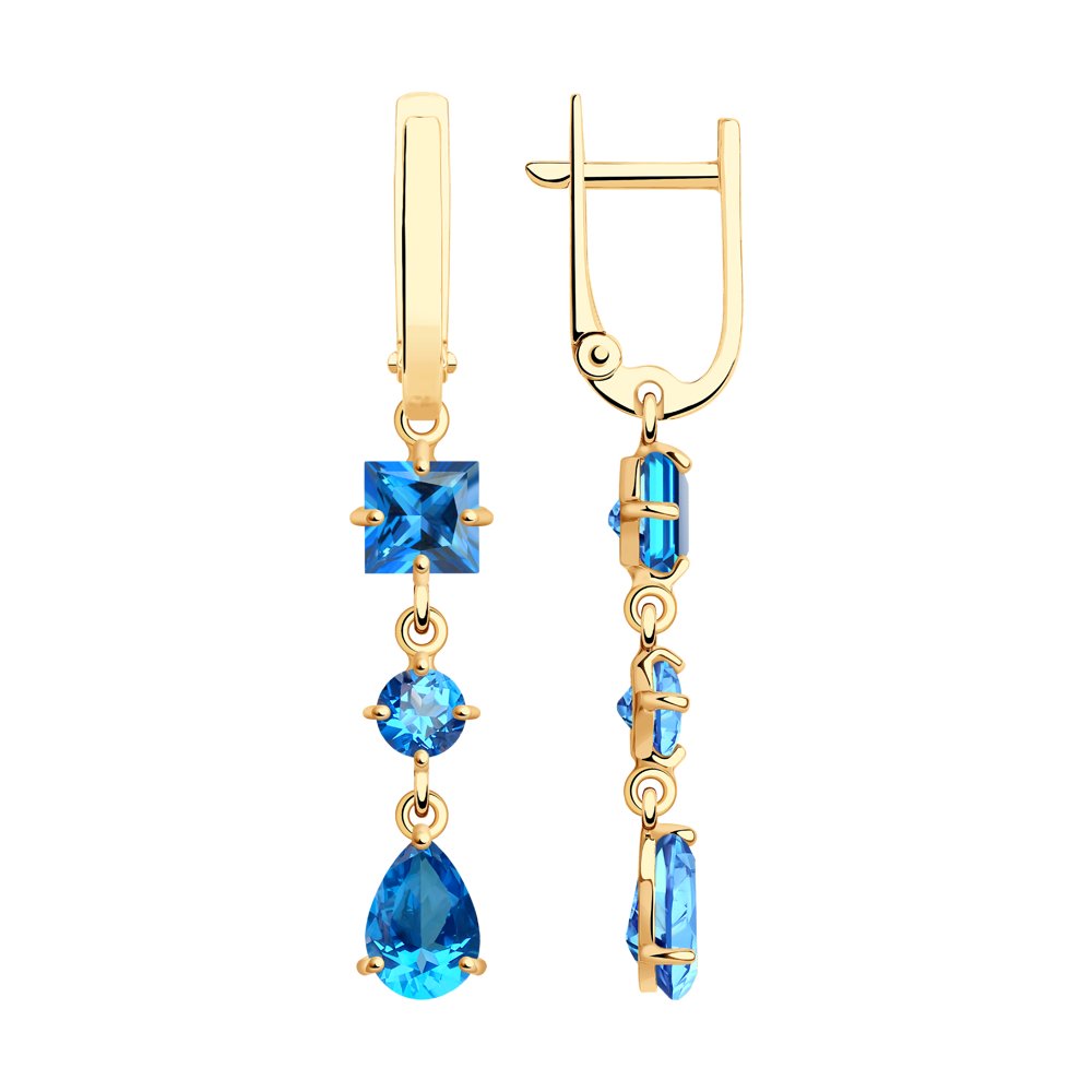 

Серьги женские из золота SOKOLOV 727750, топаз, 727750