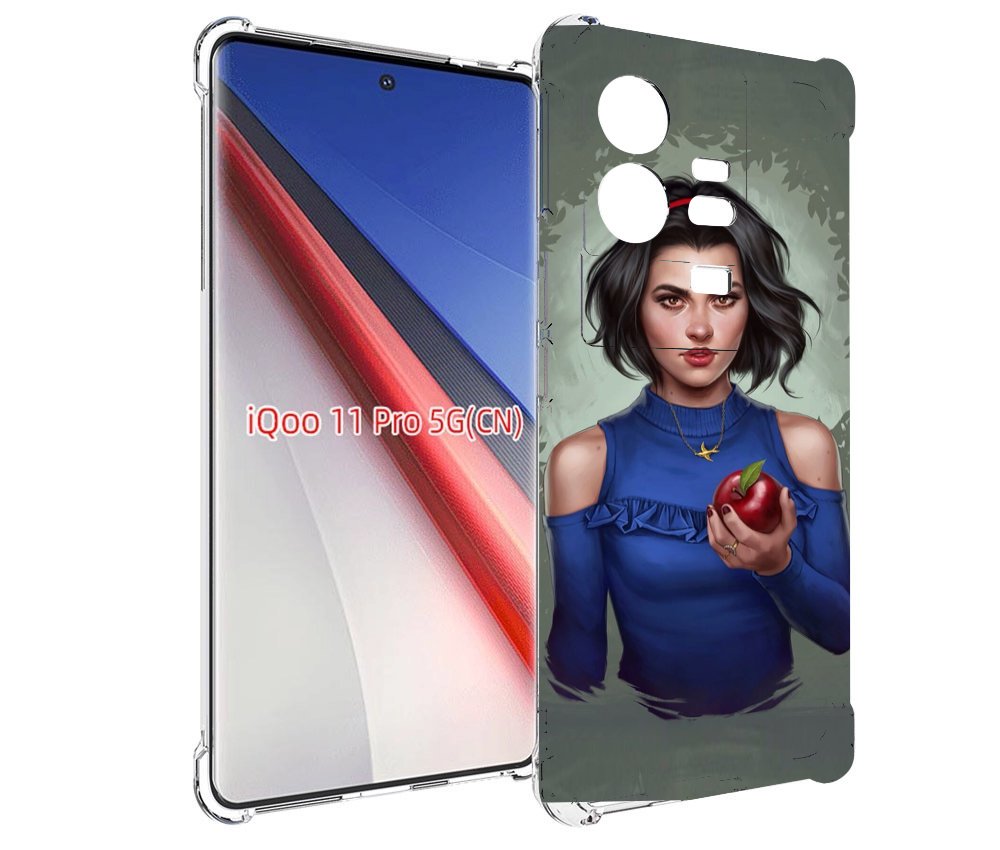 

Чехол бампер MyPads девушка-с-яблоком женский для Vivo iQOO 11 P..., Прозрачный, Tocco