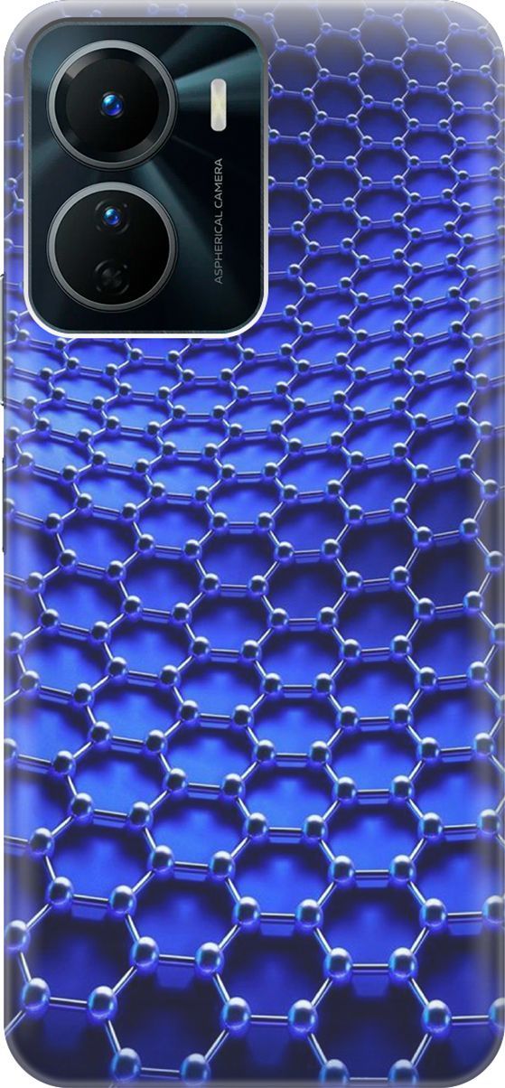 

Силиконовый чехол на Vivo Y16 с принтом "Молекулярная цепь", Синий;черный, 157753