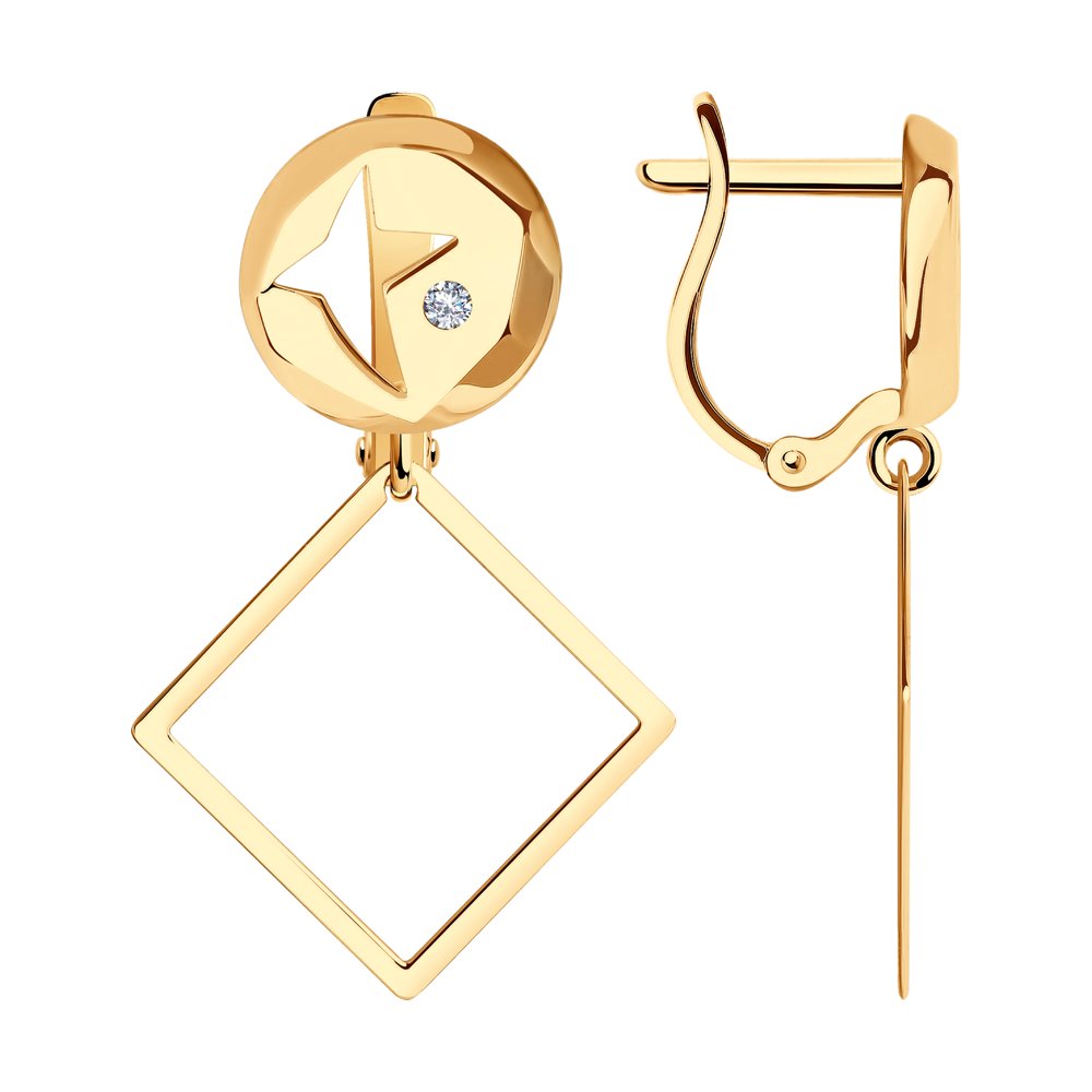 

Серьги женские из золота SOKOLOV 029368, фианит, 029368