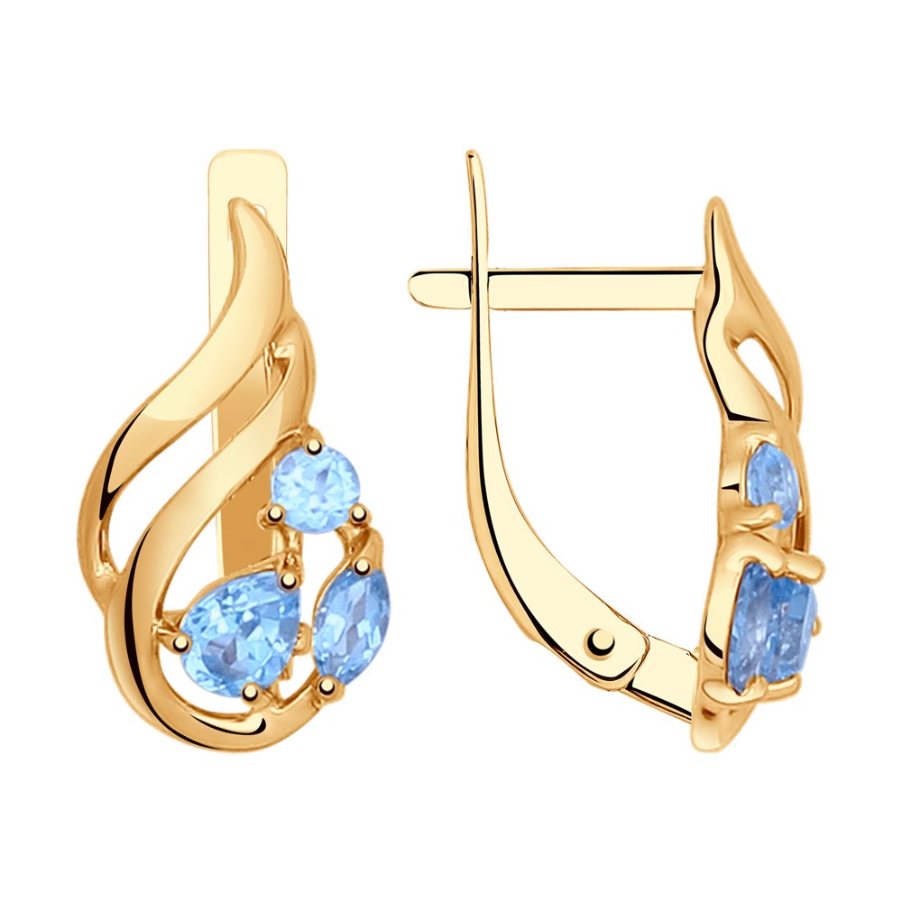 

Серьги из красного золота SOKOLOV 724746, топаз, 724746
