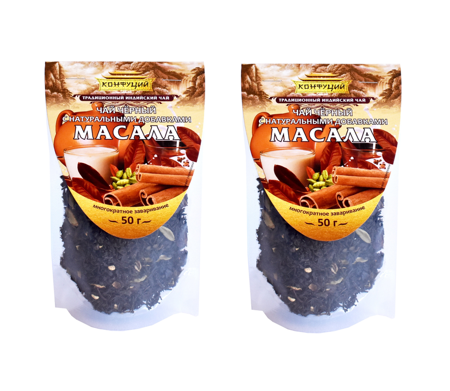 

Чай Черный Конфуций Масала с добавками, 50 г х 2 шт