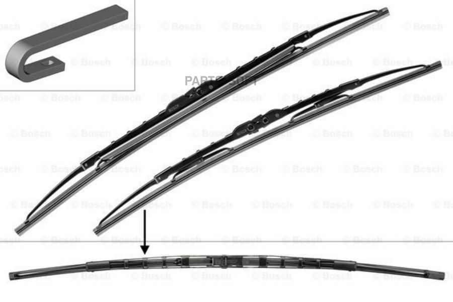 BOSCH Комплект щеток стеклоочистителя BOSCH 3397001465
