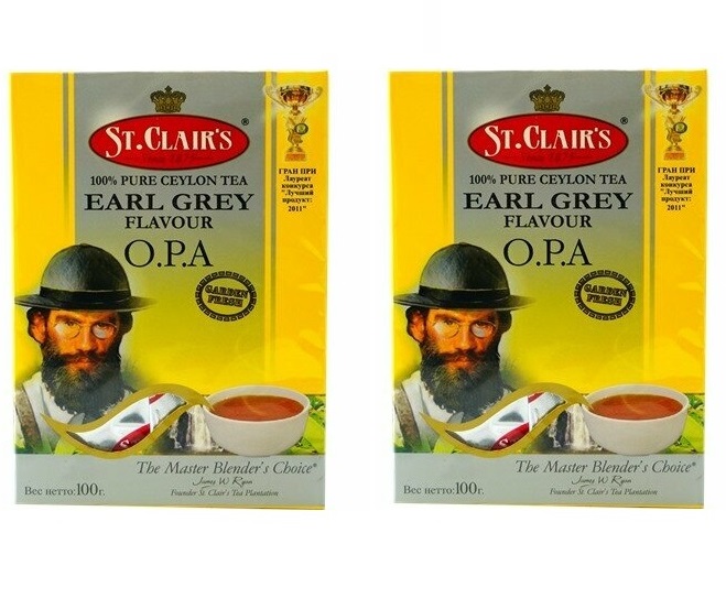 Чай Черный StClairs листовой Earl Grey 100 г х 2 шт 998₽