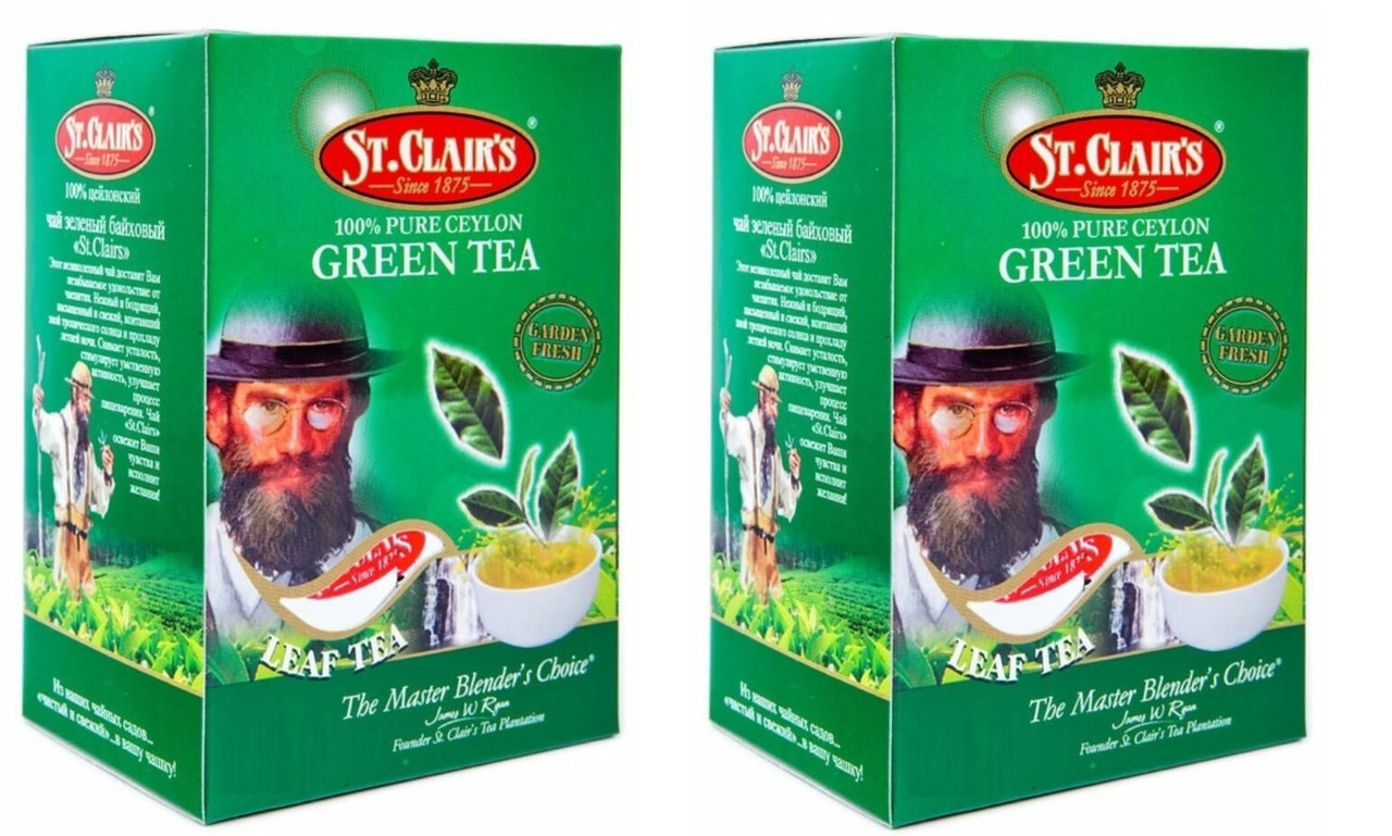 Чай Зеленый St.Clair's листовой 100 г х 2 шт