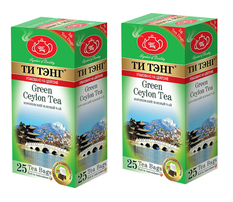 Чай Зеленый Tea Tang Королевский 25 пакетиков по 2,5 г х 2 шт