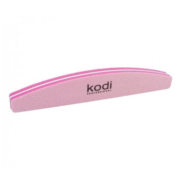 Баф Kodi Professional в форме Полумесяц, абразивность 100/100, розовый, 178/30/12 provoc перчатки для экспресс спа маникюра manikit express spa professional care 17 гр