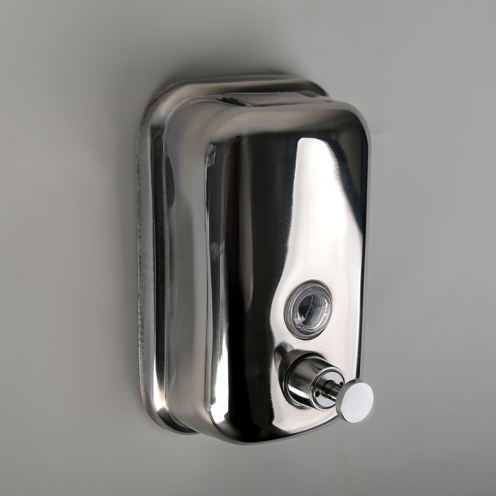 фото Диспенсер для антисептика/жидкого мыла механический, 500 мл, нержавеющая сталь nobrand