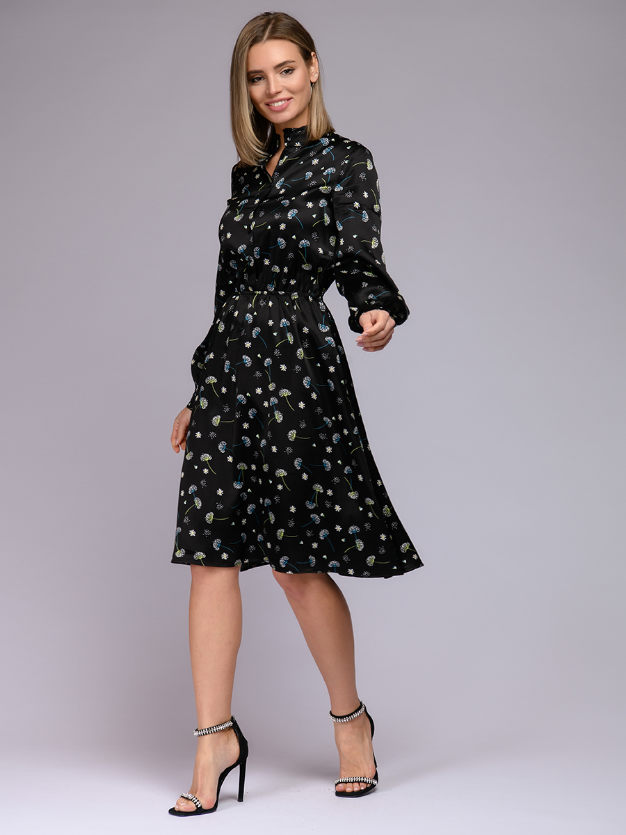 

Платье женское 1001dress 0122001-02190BK черное 46 RU, 0122001-02190BK