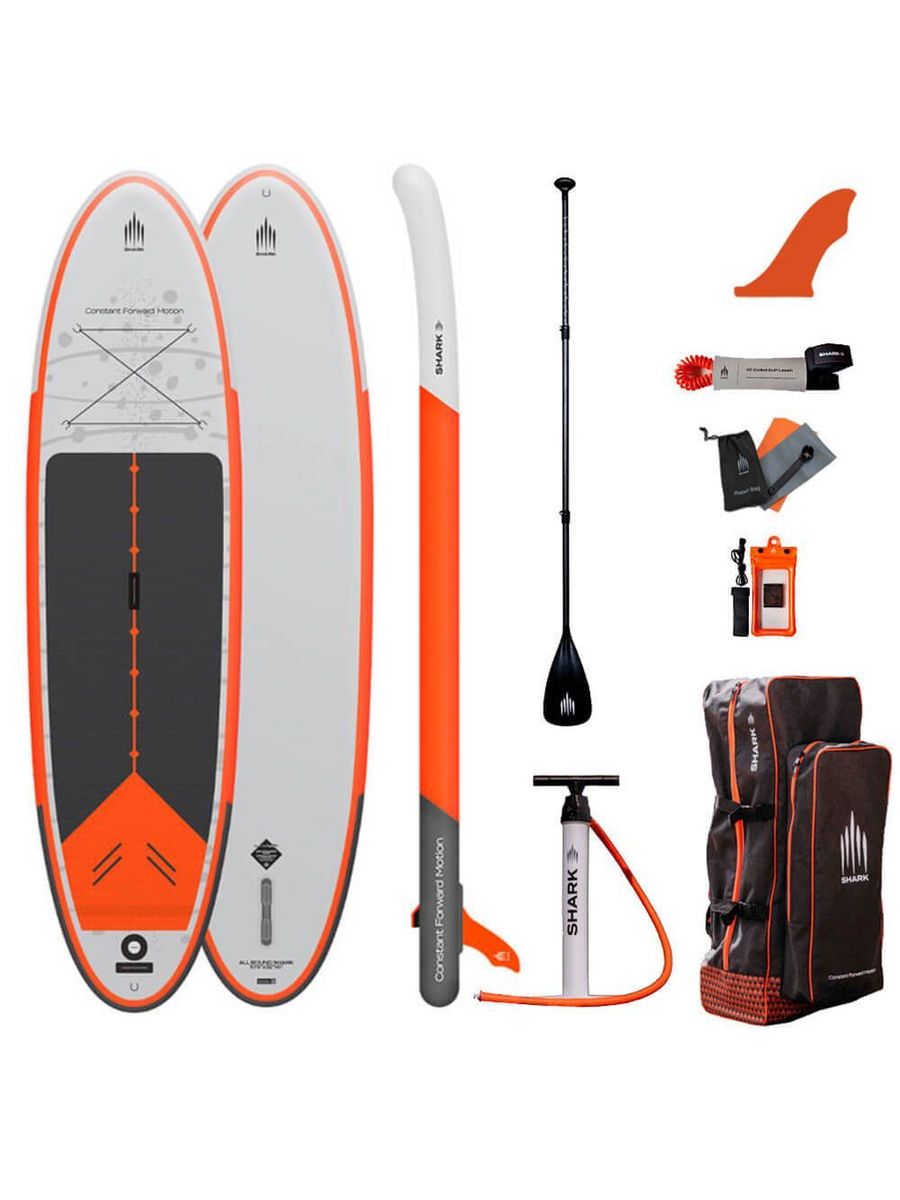 Сап борд надувной Shark All-Round Ride 2023, 10.8х34х6, 325x86x15 см