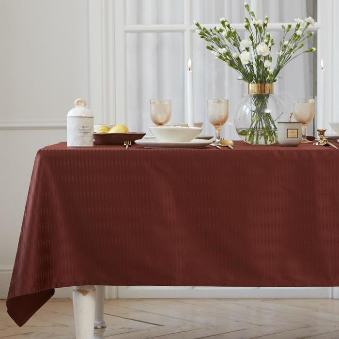 фото Скатерть этель shine 150x220 /-3 , шоколад, пл. 192 г/м2, хл с вгмо