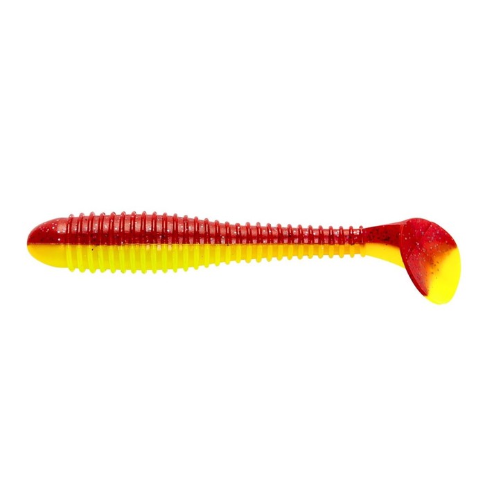 

Силиконовая приманка Helios Catcher 70 мм 7 шт red lemon, Красный;желтый, Catcher 70