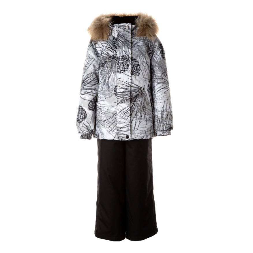 Комплект верхней одежды детский Huppa MARVEL, 34528-светло-серый, черный, 116