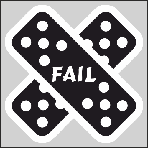 

Наклейка Наклейки за Копейки Пластырь Fail 17х17см, ННН-765