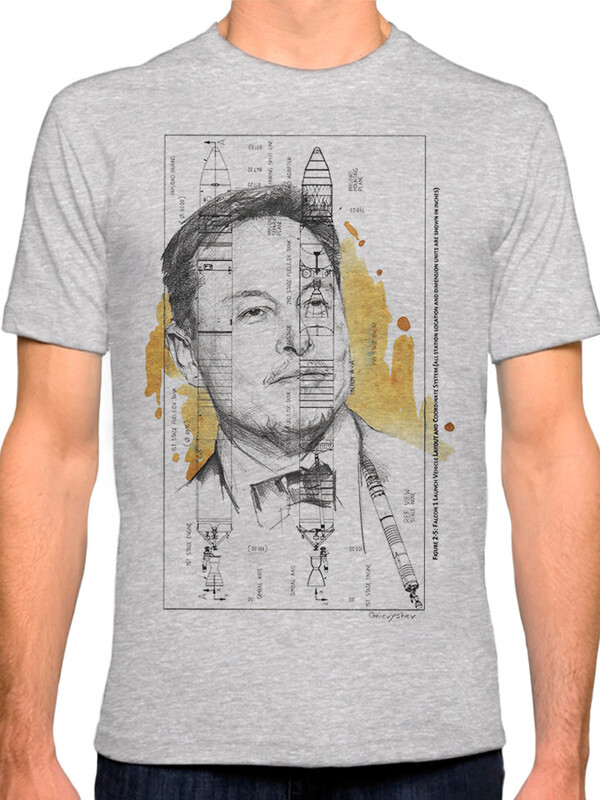 

Футболка мужская Dream Shirts Илон Маск серая XL, "Илон Маск"