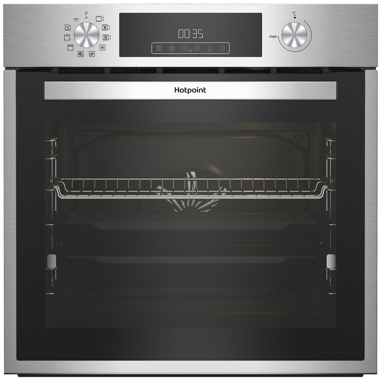 Встраиваемый электрический духовой шкаф HotPoint FE8 831 JSH IX черный, серый