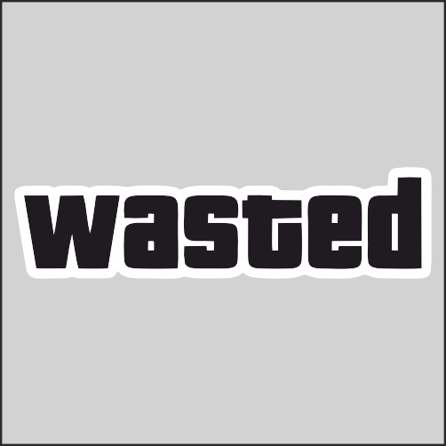 

Наклейка Наклейки за Копейки wasted 25х7см, ННН-WB-110-25