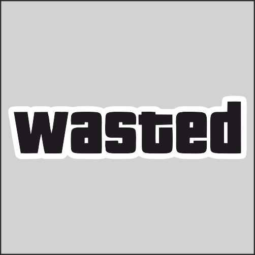 

Наклейка Наклейки за Копейки wasted 33х9см, ННН-WB-110-33