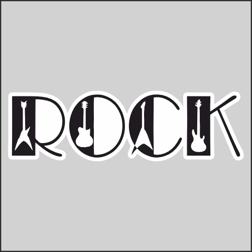 

Наклейка Наклейки за Копейки Рок Rock 20х6см, ННН-WB-117