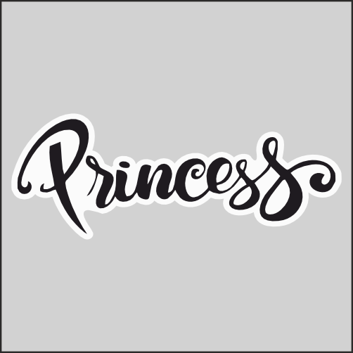 

Наклейка Наклейки за Копейки с надписью Princess Принцесса 20х8см, ННН-WB-128