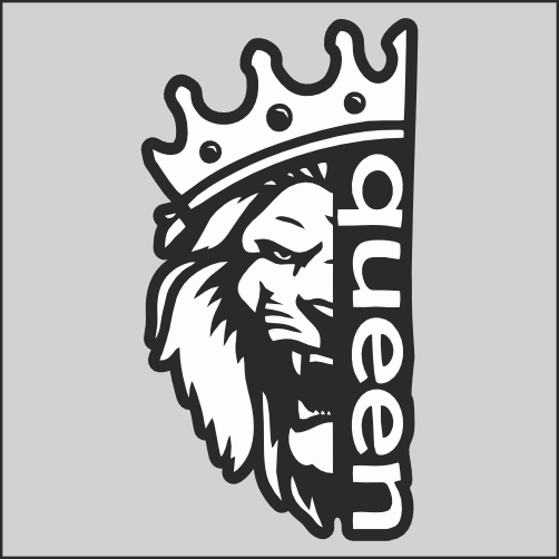 

Наклейка Наклейки за Копейки Лев pride Queen королева 20х11см, ННН-WB-13