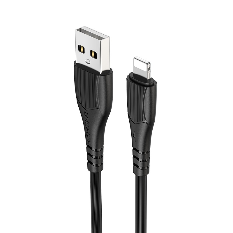 

Кабель Borofone BX37 USB - Lightning 2.4A, 1 м, 3 шт, черный