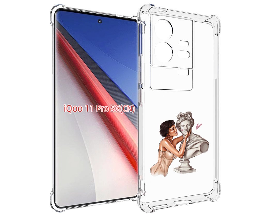 

Чехол бампер MyPads девушка-со-статуей женский для Vivo iQOO 11 ..., Прозрачный, Tocco