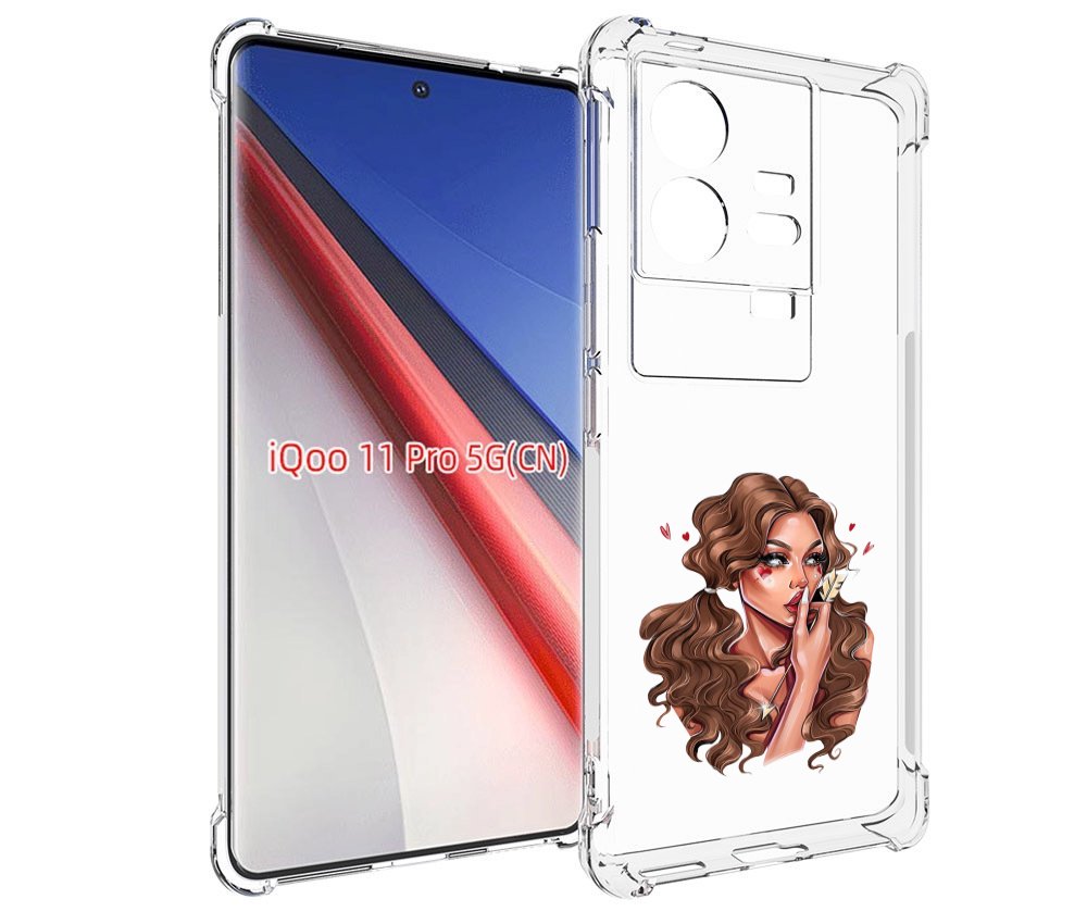 

Чехол бампер MyPads девушка-со-стрелой женский для Vivo iQOO 11 ..., Прозрачный, Tocco