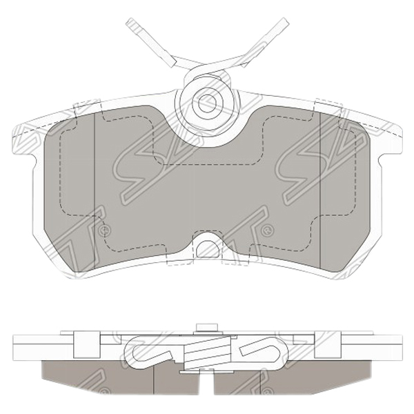 

Колодки тормозные зад FORD FOCUS I 98-04/FIESTA 05- SAT ST1075565