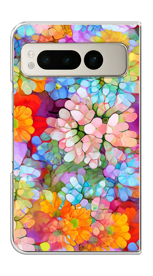 

Чехол на Google Pixel Fold "Цветы витраж", Оранжевый;розовый;голубой, 271850-1