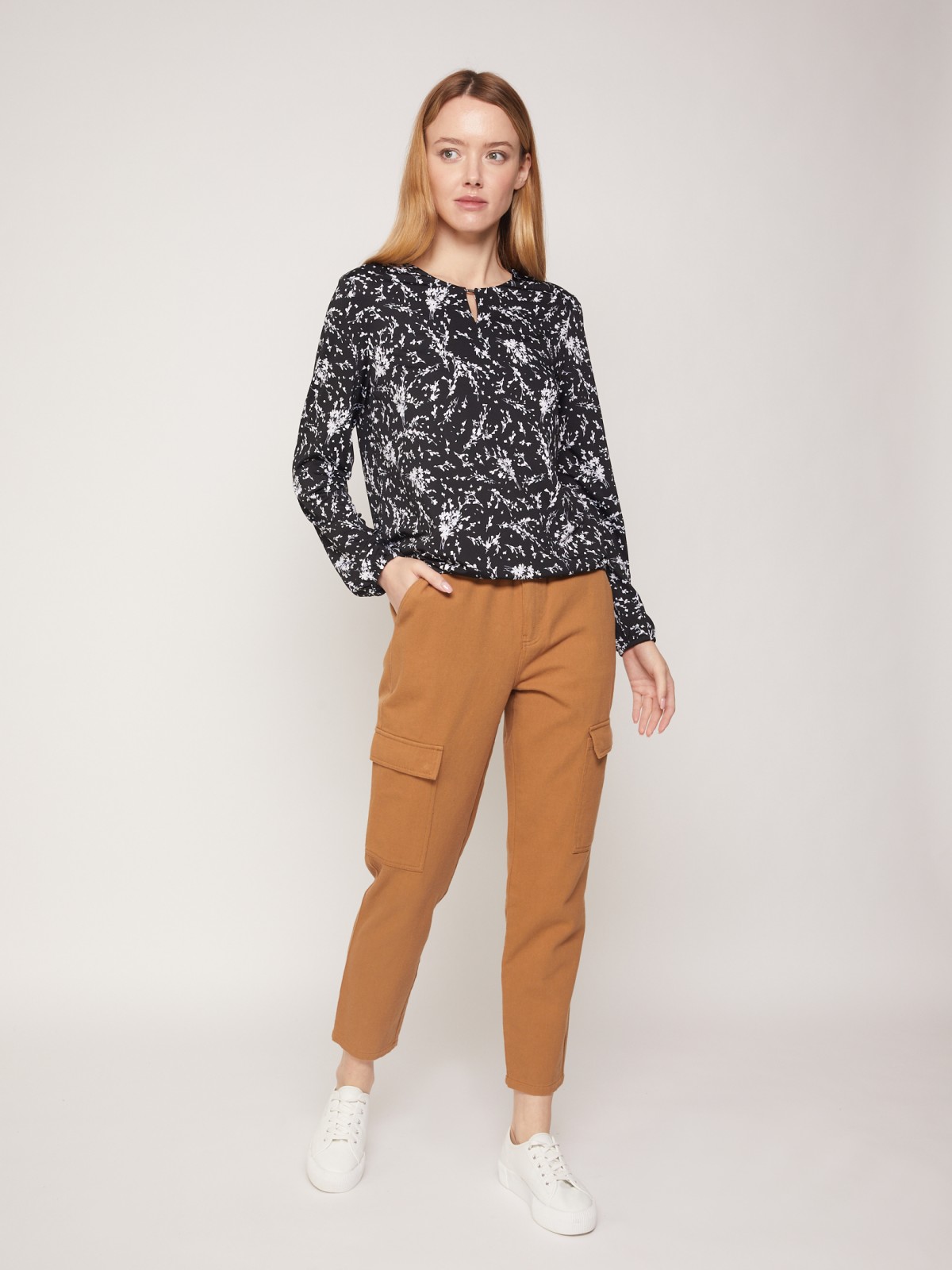 

Блуза женская Zolla 02133312L01299P0 черная XL