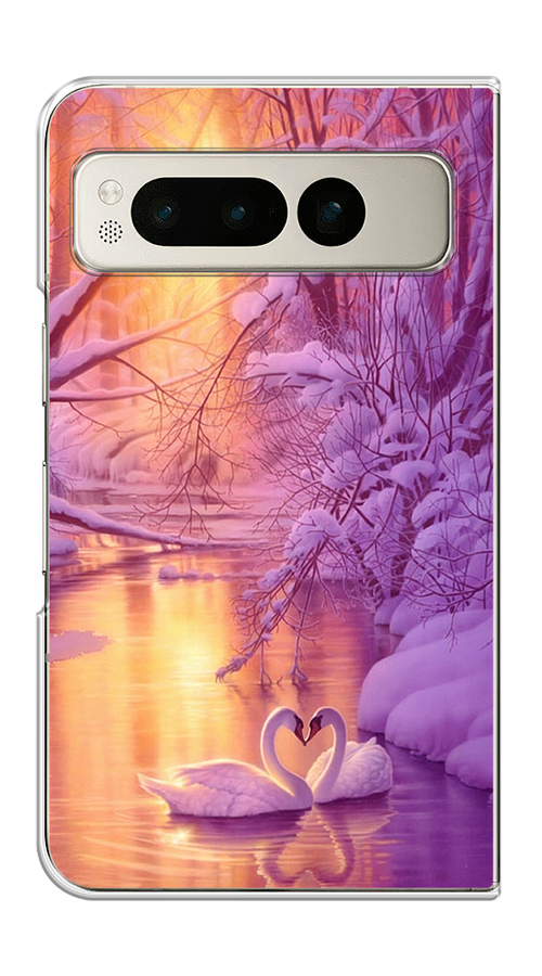 

Чехол на Google Pixel Fold "Зима 1", Фиолетовый;желтый, 271850-1