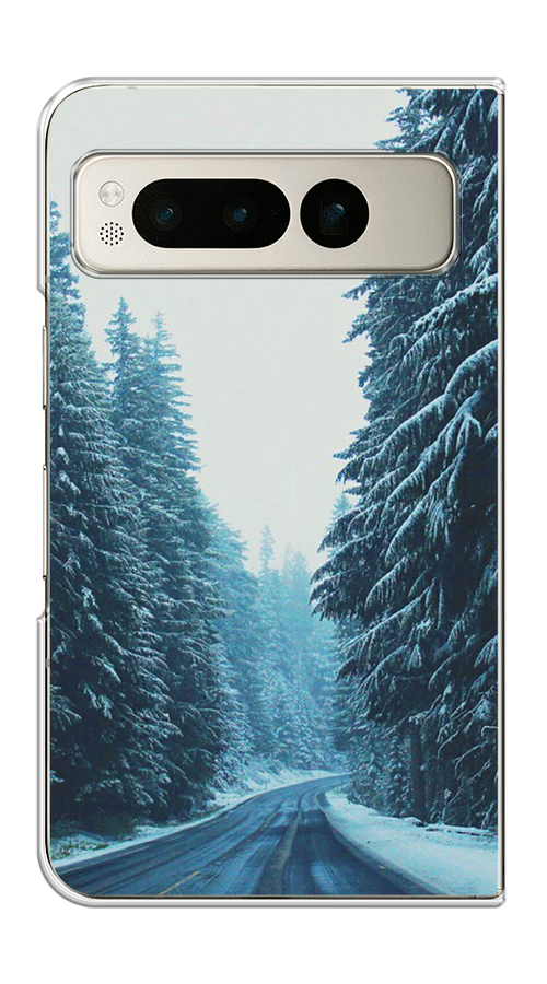 

Чехол на Google Pixel Fold "Зима 9", Бежевый;голубой;черный, 271850-1