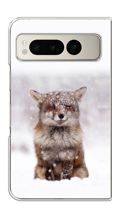 

Чехол на Google Pixel Fold "Зимняя лиса", Белый;серый;коричневый, 271850-1
