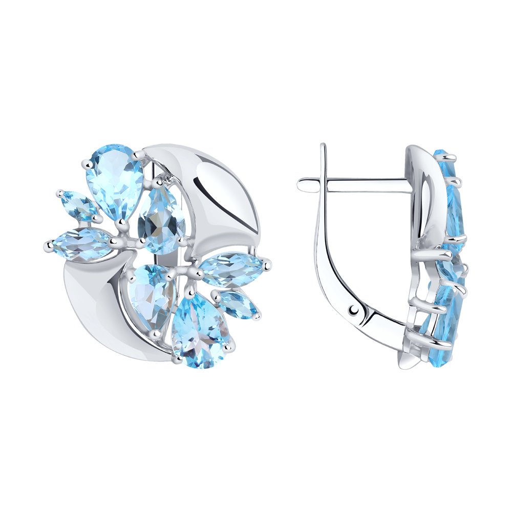 

Серьги из серебра SOKOLOV 92022348, топаз, 92022348
