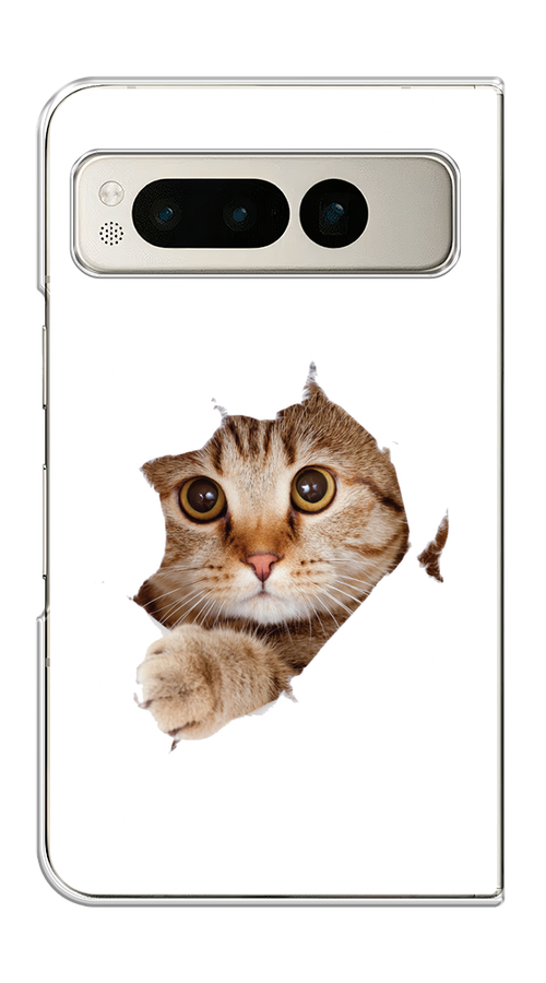 

Чехол на Google Pixel Fold "Кот и бумага", Белый;коричневый, 271850-1